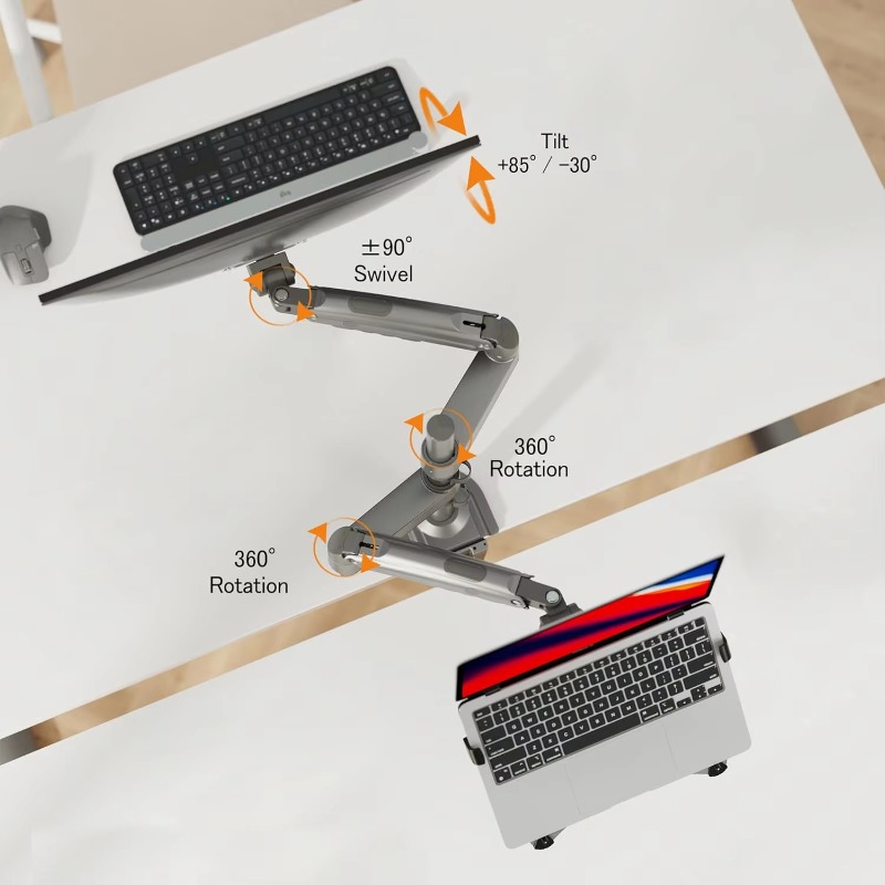 Adjustable Monitor Mount - Podwójny uchwyt na laptopa 2 w