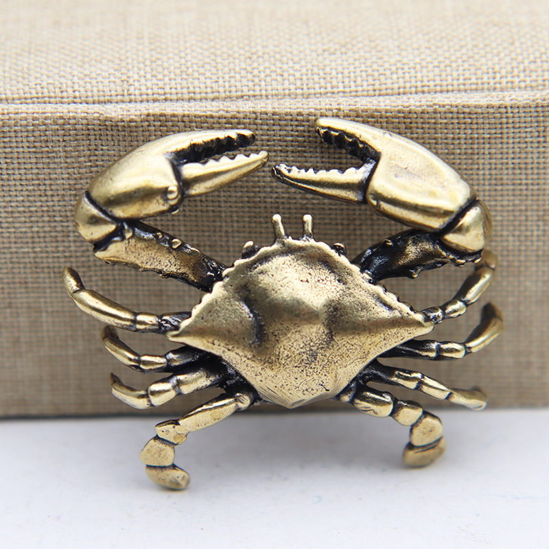 Office Furniture Solutions - Brass Crab mała figurka ozdoba na