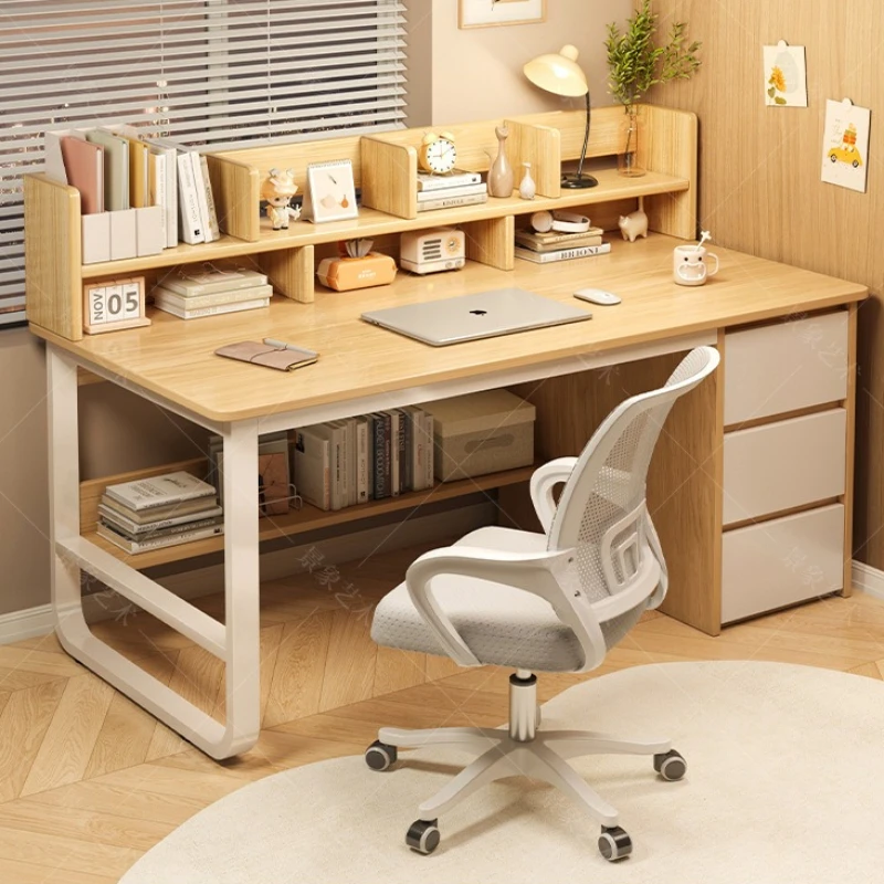 Office Furniture Manufacturers - Wytrzymałe biurko, prosta półka na książki,