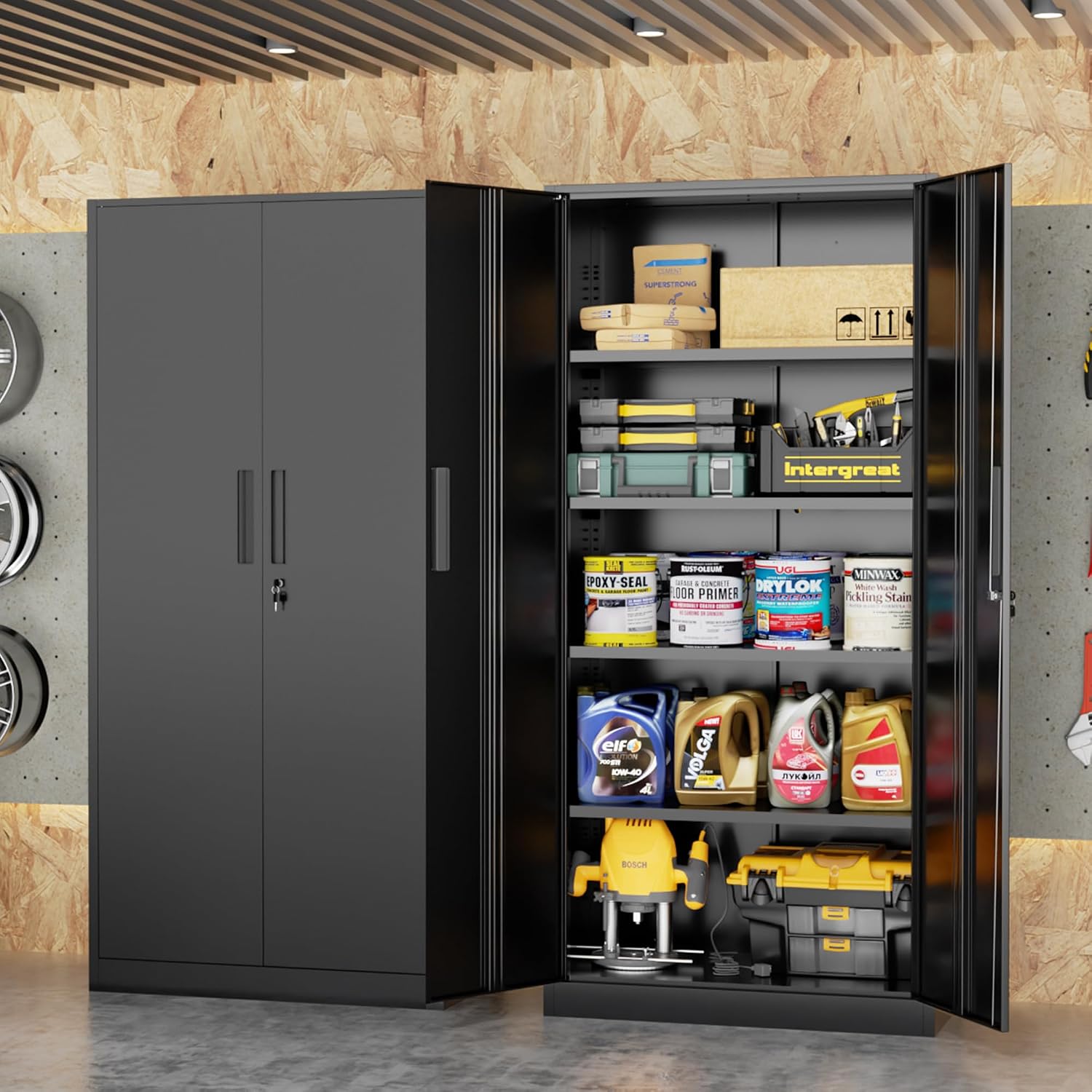 Wysoka metalowa szafa magazyno – Office Furniture Cabinets recenzja i cena