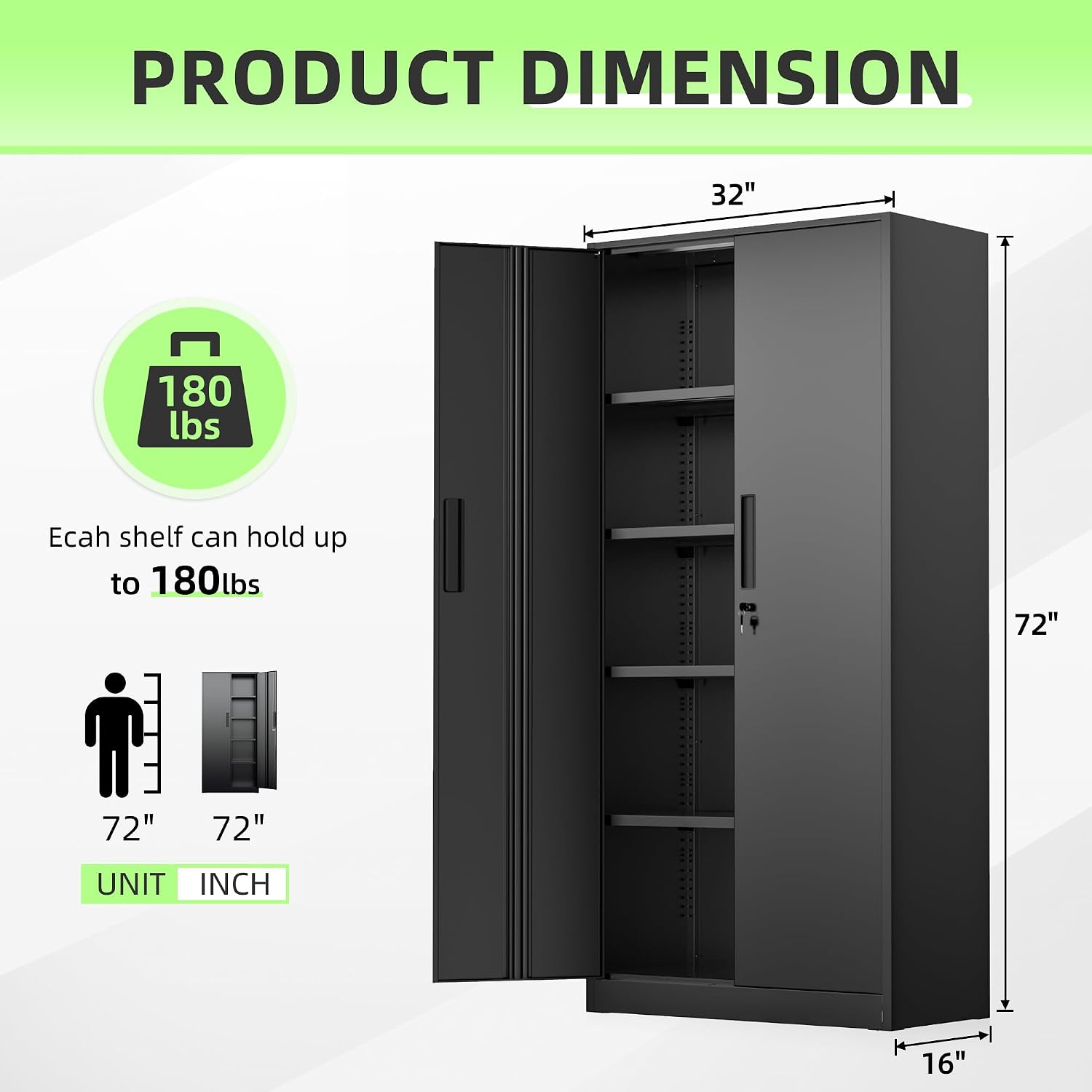 Wysoka metalowa szafa magazyno – Office Furniture Cabinets recenzja i cena